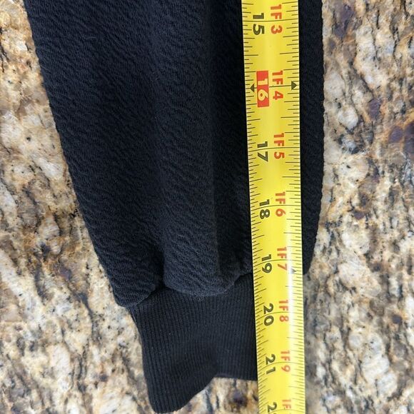 Maeve By Anthropologie Black Textured Cropped Smocked Boatneck Sweater Size S - Picture 10 of 11